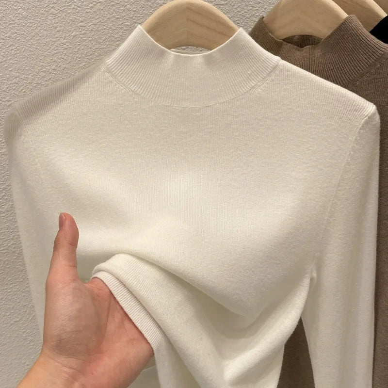Women's slim-fit turtleneck sweater, view 7