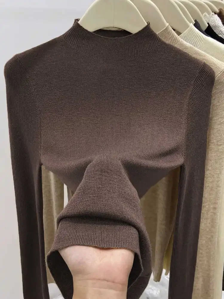 Women's slim-fit turtleneck sweater, view 9