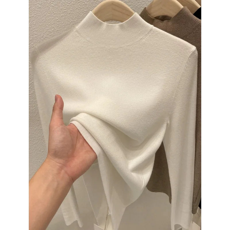 Women's slim-fit turtleneck sweater, view 2