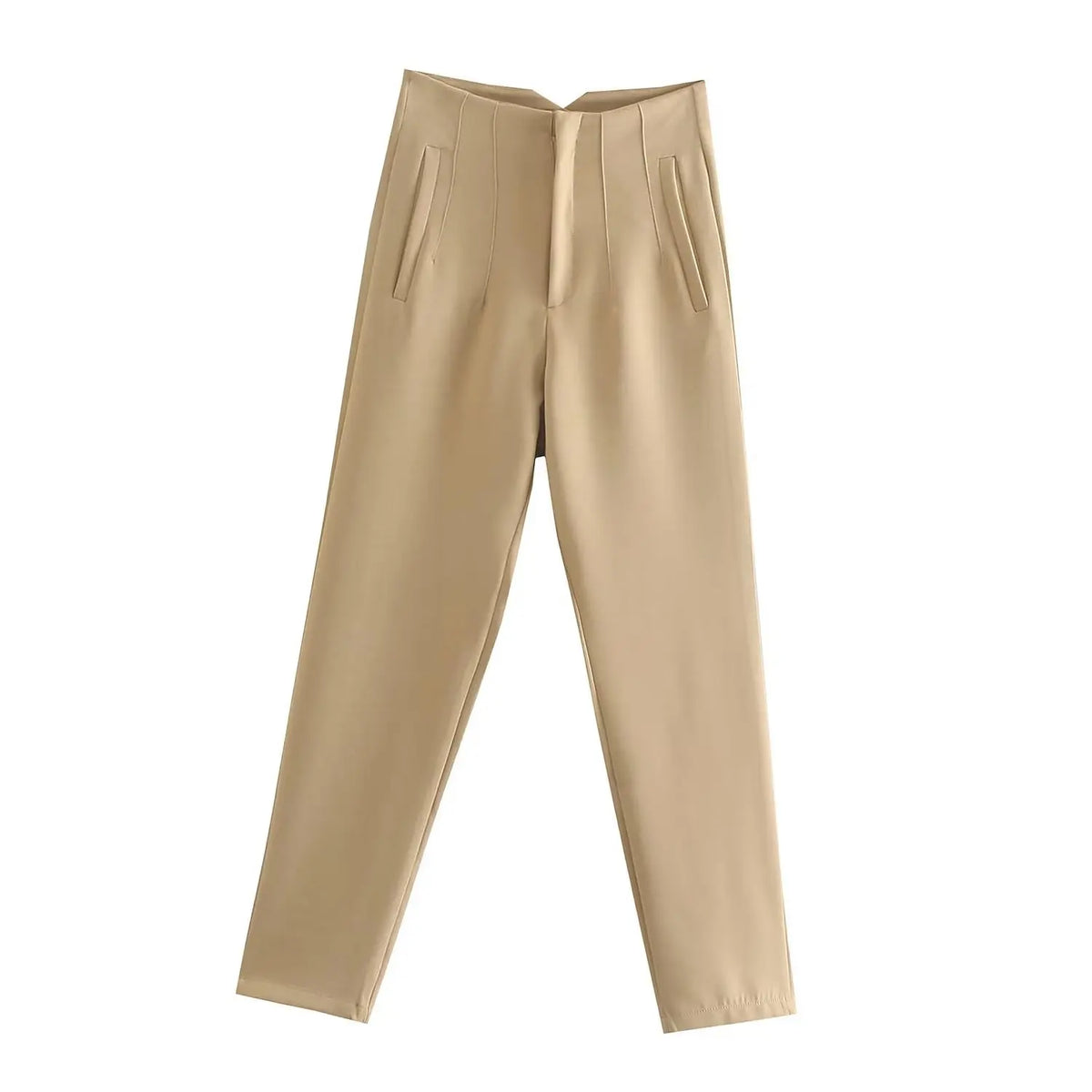 Women's high-rise straight-leg trousers, view 20