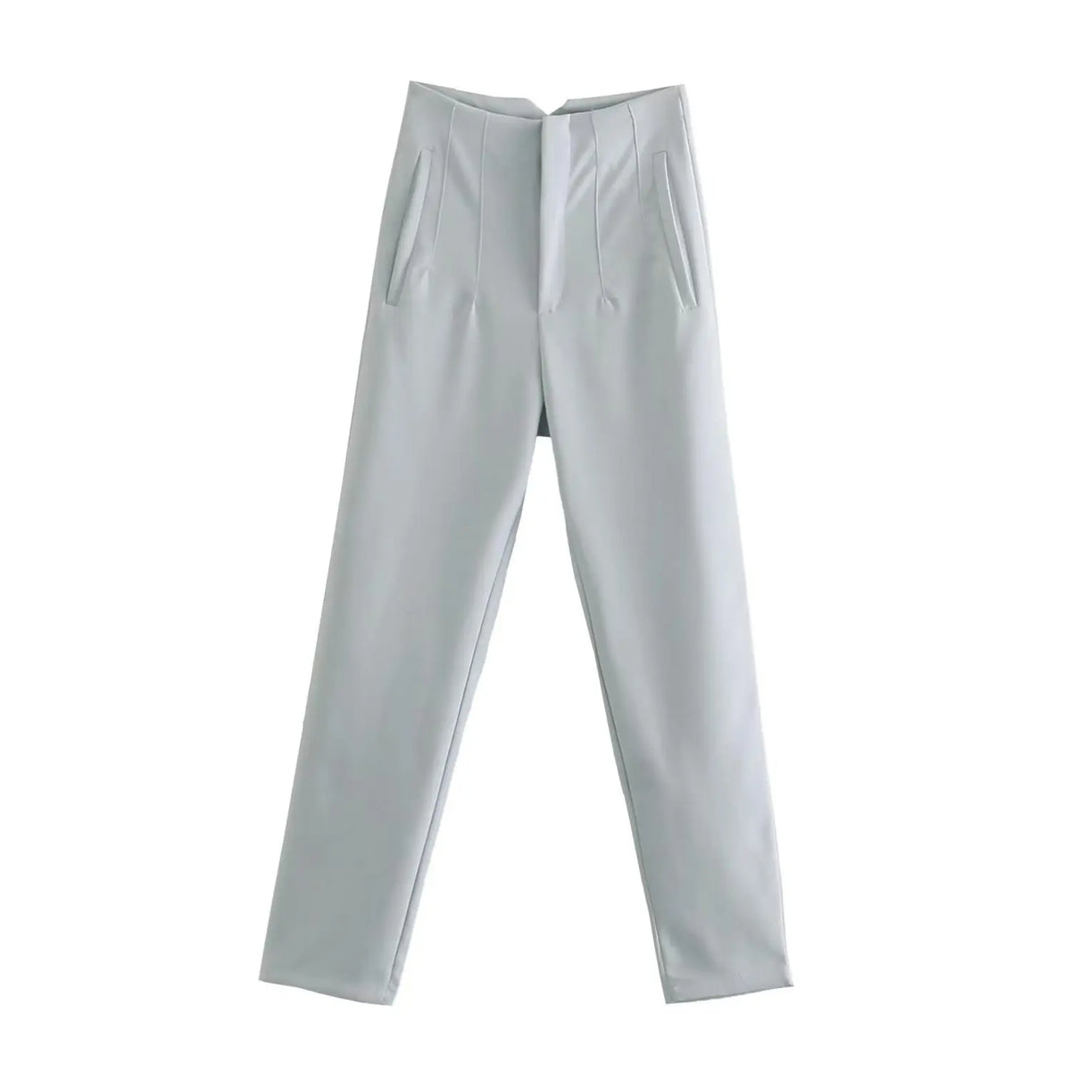 Women's high-rise straight-leg trousers, view 12