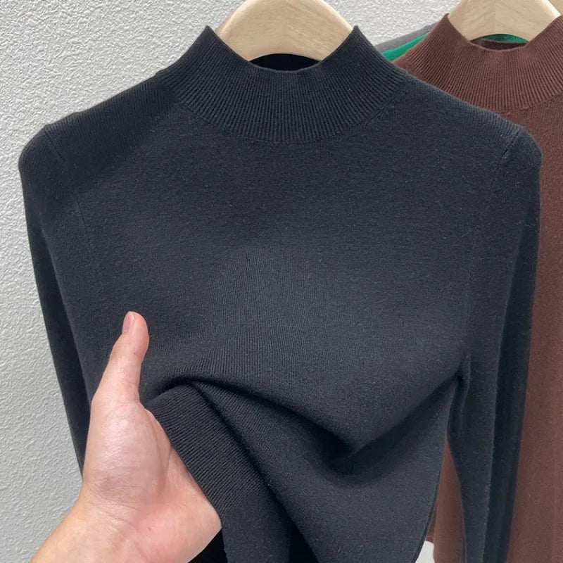 Women's slim-fit turtleneck sweater, view 5