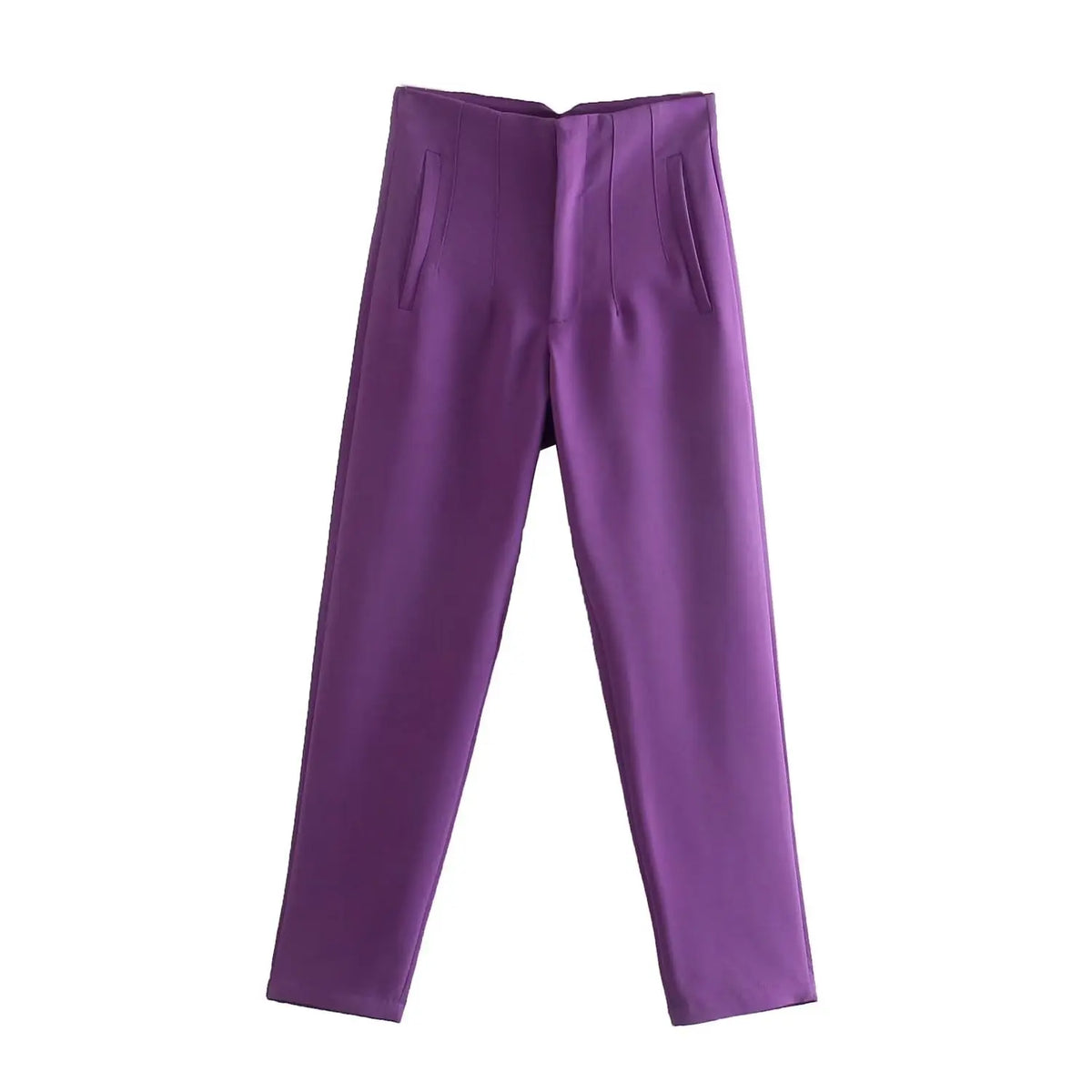 Women's high-rise straight-leg trousers, view 29