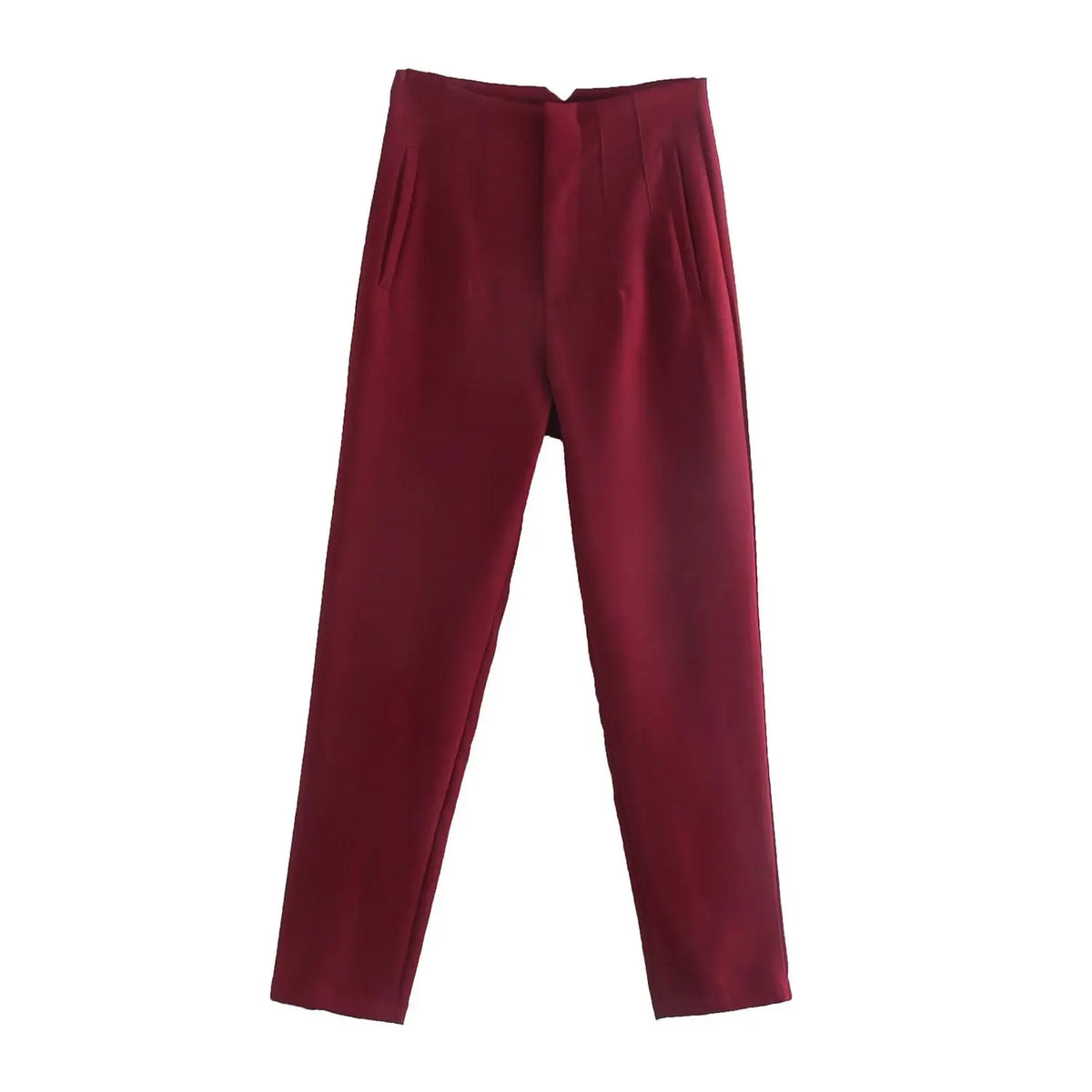 Women's high-rise straight-leg trousers, view 7
