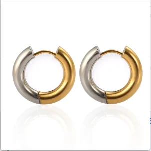 Women's twisted gold-tone hoop earrings, view 9