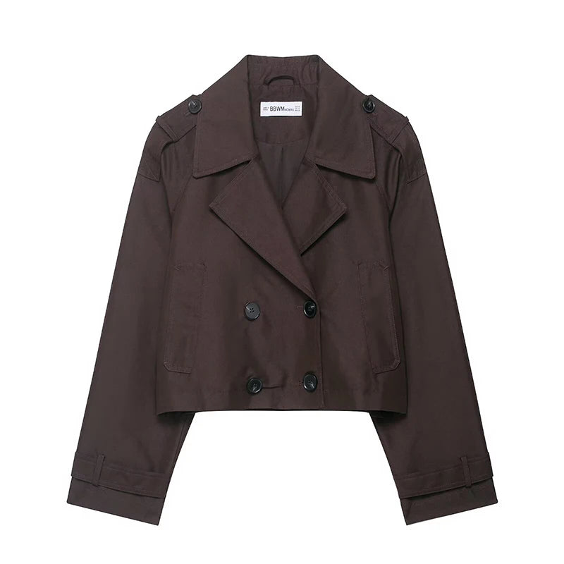 Women's classic short trench coat, view 8