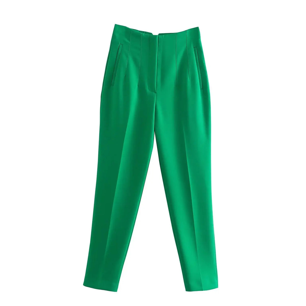 Women's high-rise straight-leg trousers, view 30