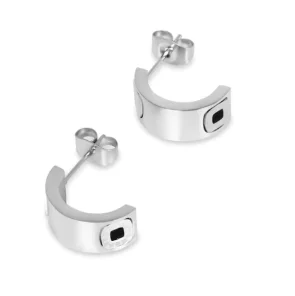 Women's twisted gold-tone hoop earrings, view 8