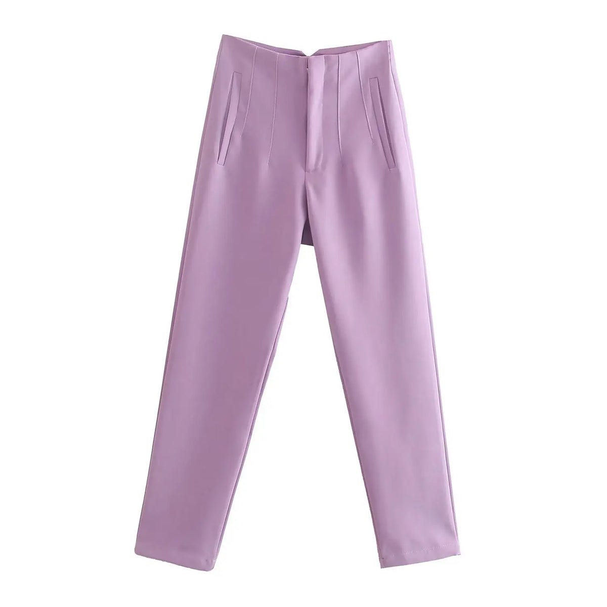 Women's high-rise straight-leg trousers, view 18