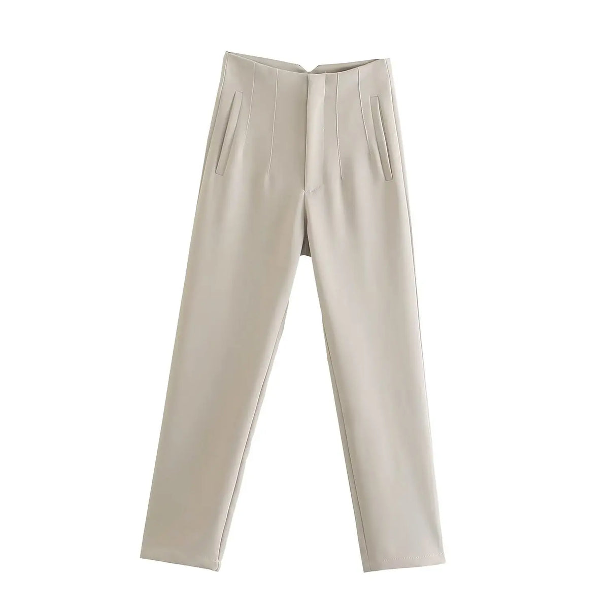 Women's high-rise straight-leg trousers, view 19