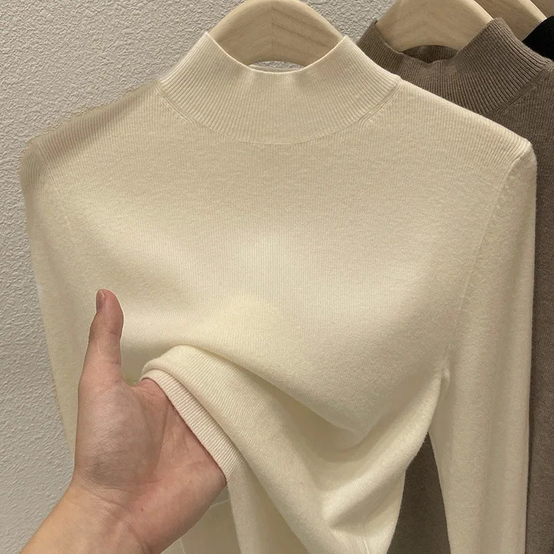 Women's slim-fit turtleneck sweater, view 8